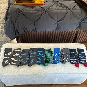 Ten pairs of dress socks
